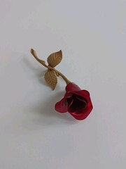 Vintage Avon Rose Brooch Gold Brass Pin 1980s 1990s 1970s Costume Jewelery