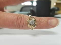 Antique 0.80ct Diamond Rose Motiff Ring