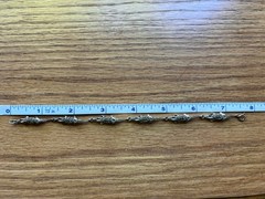 Vintage Sterling Silver Marcasite Articulated Alligator Link Bracelet