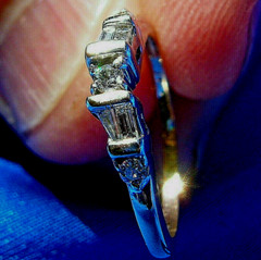 Original EARTH MINED DIAMOND Wedding Band Stack Design 14K WHITE GOLD Ring Guard