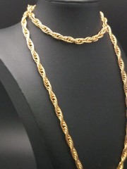 Irwin Pearl Vintage gold tone 28-in Rope Chain Design Necklace
