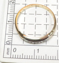 Antique Art Deco 1920’s Diamond Wedding Band 14KW/Y Ring Size 6 UK-L1/2