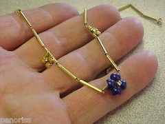GUCCI signed 18k Gold Diamond and Lapis Lazuli Necklace Make Offer