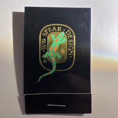 WM Spear Design Leopard Frog Pin Green Gold Black Enamel Brooch Pin, vtg 1980’s