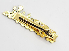 Train AT SF RR Atchison Topeka and Santa Fe Railway Gold Tone Vintage Tie Clasp