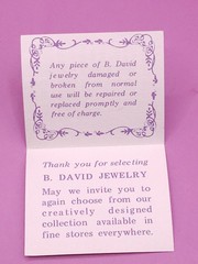 Vtg Signed b david Dark Amber & Clear Rhinestone Brooch Clip Earring Set In Box