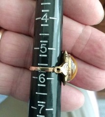 Antique Woman’s Tiger’s Eye 1/20 10K Gold Filled Ring 5 1/2 Signed C & C