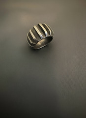 Anna Greta Eker for PLUS Norway Sterling Silver “Ridged” Modernist Ring