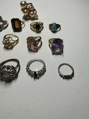 Lot Of 13 Vintage Rings Various Sizes