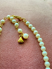Vintage Liz Claiborne Faux Pearl Necklace with Large Pearl Pendant stamped