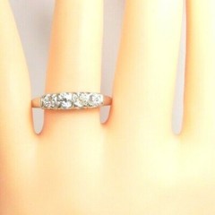 Art Deco Diamond Wedding Band Platinum Ring Size 9.5 UK-S1/2 EGL USA Circa 1920s