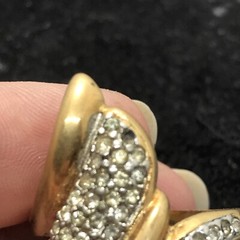 Vintage 18KT HGE Gold Plated with Crystal’s Statement Ring varied sizes