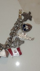 Vintage Sterling Silver Charm Bracelet 17 Charms 6.5inches