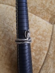 Vintage Cobra Snake Ring Size 8 1/4 Snake Reptile Lover Biker Ring