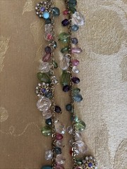 Vintage 38” Necklace or belt Glass, Plastic And Metal Beads