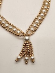 Vintage Lot of 4 Faux Pearl Necklaces Gold Tone Rice Pearls Mixed Lot