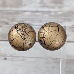 Vintage Clip On Earrings – 1 & 1/8″ Statement Artsy Earrings