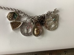 Vintage 1970’s Sara Coventry Charm Bracelet Bell Aquarius 2000 Club Religious
