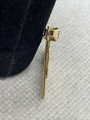 VINTAGE HANDMADE 19K Yellow Gold FLYING BIRD TRIANGLE Charm Pendant w/17K Lock