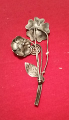 Sterling Silver Pin Brooch Flower Rose Marked .925 Vintage good quality