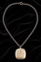 Vintage Swedish Pewter Necklace Roland Landerholm Tenn Fish Pendant Chain