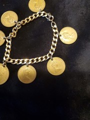 Charm Bracelet of Bahamas Coins 7″