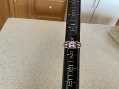 Sterling Silver Ring Size 8.25 Band with Purple Stone Amethyst?
