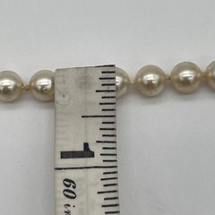 Vintage Unbranded Yellow Faux Pearl Beaded Necklace With Fish Hook Clasp Japan