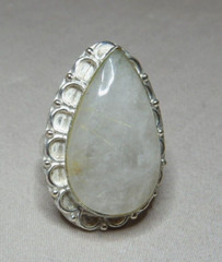 VINTAGE STERLING SILVER STONE SET RING 3359
