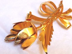 VINTAGE ART DECO RHINESTONE STERLING SILVER BROOCH PIN