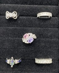 ✨Lot Of 5 Vintage To Now Beautiful Gemstone Estate Rings, All Size 6✨