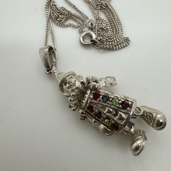 Vintage Articulate Clown Pendant With 18 In Chain Included Both 925 SS Adorable
