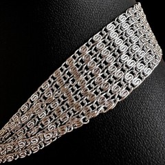 VINTAGE SARAH COVENTRY Women’s Choker 8 Strand Silver Tone Aluminum 15 in