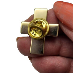 Metal Push Pins Crosses Peace on Earth Lot of Three
