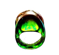 vintage 1960’s Green Lucite Bubble Dome Ring size 8.5