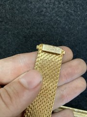 Vintage De Cesare 18K Gold Plated Mesh Bracelet Mens Woman’s Jewelry