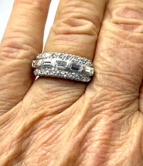 Antique 1.20 tcw Natural Diamond Ring 800 Platinum w/Card Appraisal – Size 6 3/4