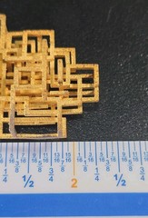 Vintage Mid-Century Modernist Geometric Yellow Gold Plate Pendant