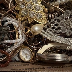 Vintage to Now Jewelry Lot, All Wearable Untested. No Broken. Box A9