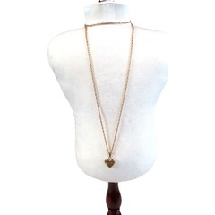 Heart Dainty Locket pendant necklace 14K gold filled etched small 0.5″ inches