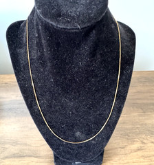 20″ Fine Chain Necklace-Rose Gold Over Sterling-Signed F.A.S.-Vtg 1970/80s-Italy