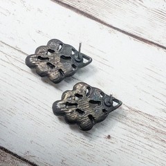 Vintage Earrings For Pierced Ears Unusual Design Faux Pearl
