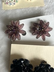 Vintage Lot 10 Good Quality Earrings! Signed Japan Lucite Bead Celluloid EC!