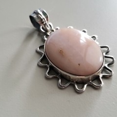 VINTAGE COLLECTIBLE STERLING SILVER 925 PENDANT, 2″ GENUINE STONE