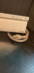 whiting & davis bracelet snake serpent sterling wrap mesh adjusts nice patina