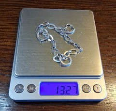 Vintage Sterling Heart Charm 8″ Chain Bracelet 13g See Pics/Description
