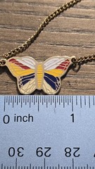 Vintage 1970s 1980s Enameled Butterfly Jewelry Necklaces Ring Rainbow Pin