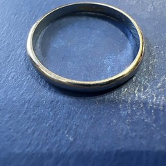Antique Vintage Belais 18k White Gold Band 1 Gram Approx Ring Size 5.5