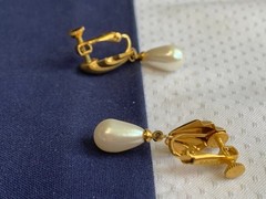Vtg Clip-On Earring Lot Costume Jewelry Trifari Napier Avon Cloisonne Enamel