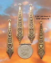 #3459 ANTIQUED GOLD CELTIC TEARDROP PENDANT/ER W/TOP HANG RING – 6 Pc Lot